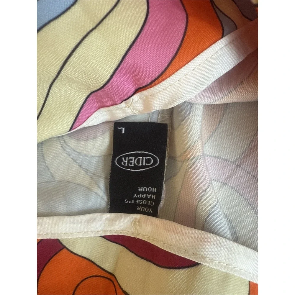 Cider Orange Floral Trousers Size‎ Large